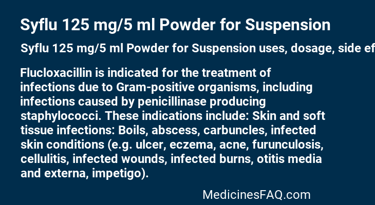 Syflu 125 mg/5 ml Powder for Suspension