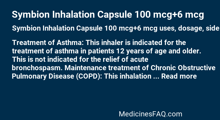 Symbion Inhalation Capsule 100 mcg+6 mcg