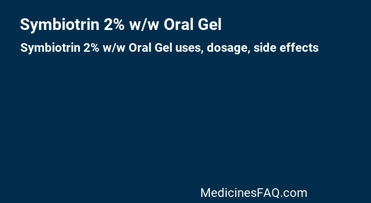 Symbiotrin 2% w/w Oral Gel