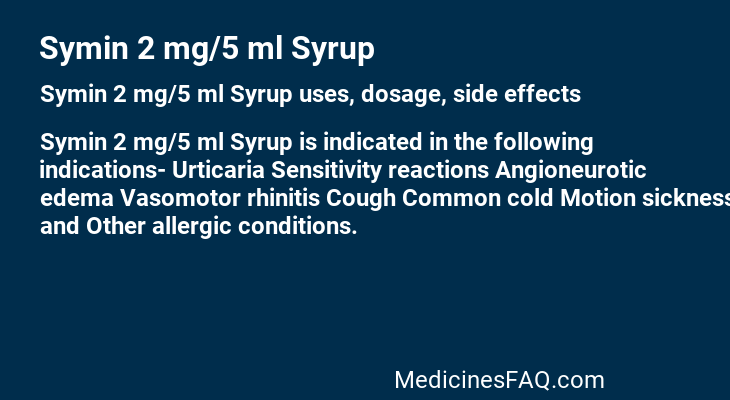 Symin 2 mg/5 ml Syrup