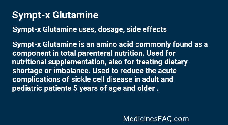 Sympt-x Glutamine