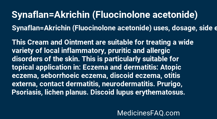 Synaflan=Akrichin (Fluocinolone acetonide)