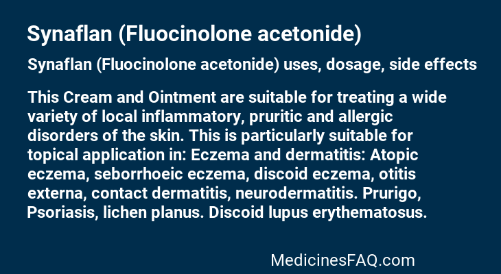 Synaflan (Fluocinolone acetonide)