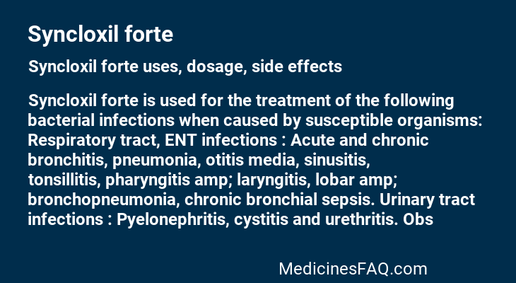 Syncloxil forte