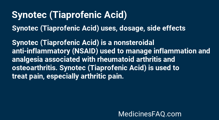 Synotec (Tiaprofenic Acid)
