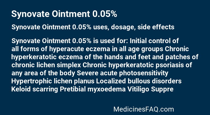 Synovate Ointment 0.05%