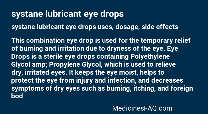 systane lubricant eye drops