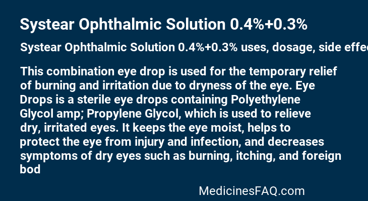 Systear Ophthalmic Solution 0.4%+0.3%