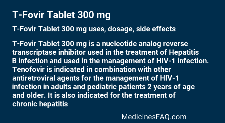 T-Fovir Tablet 300 mg