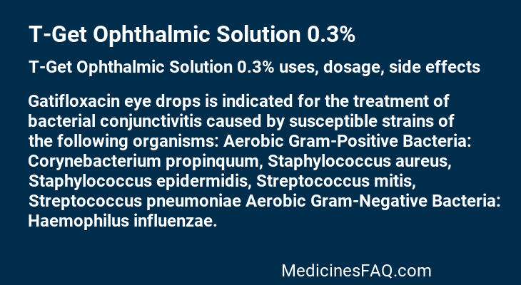 T-Get Ophthalmic Solution 0.3%