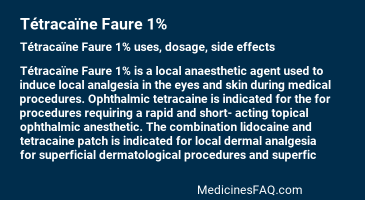 Tétracaïne Faure 1%