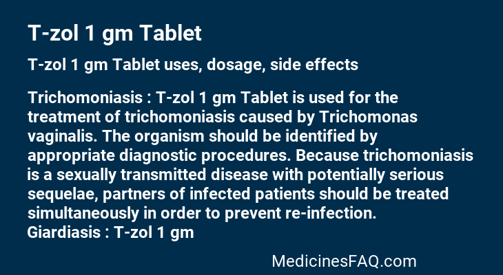 T-zol 1 gm Tablet