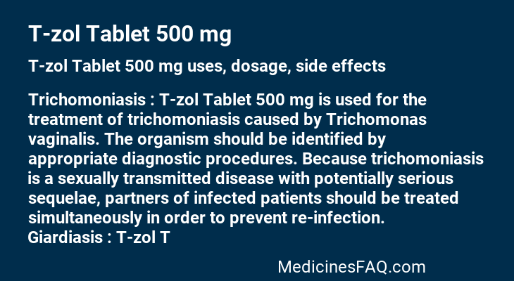 T-zol Tablet 500 mg