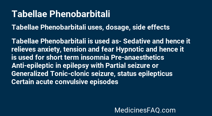 Tabellae Phenobarbitali