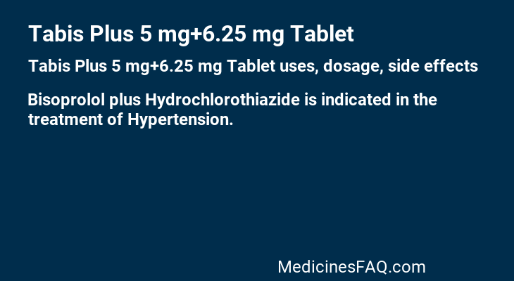 Tabis Plus 5 mg+6.25 mg Tablet