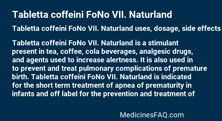 Tabletta coffeini FoNo VII. Naturland