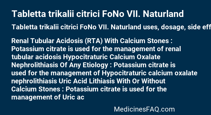Tabletta trikalii citrici FoNo VII. Naturland