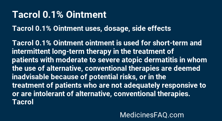 Tacrol 0.1% Ointment