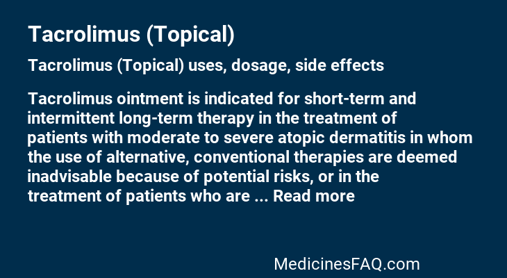 Tacrolimus (Topical)