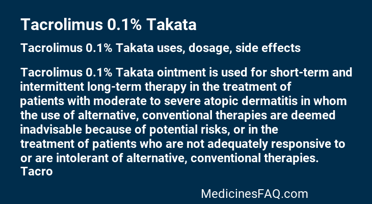 Tacrolimus 0.1% Takata