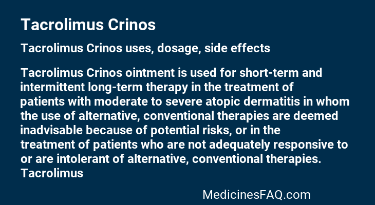 Tacrolimus Crinos