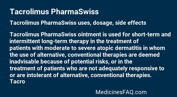 Tacrolimus PharmaSwiss