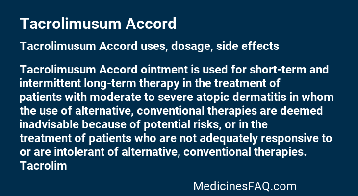 Tacrolimusum Accord