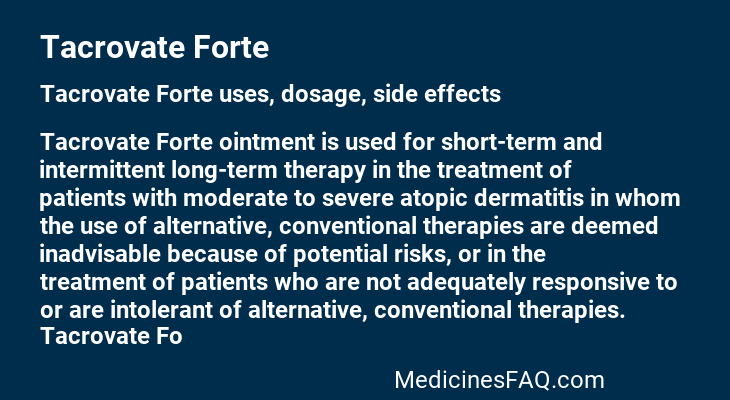 Tacrovate Forte