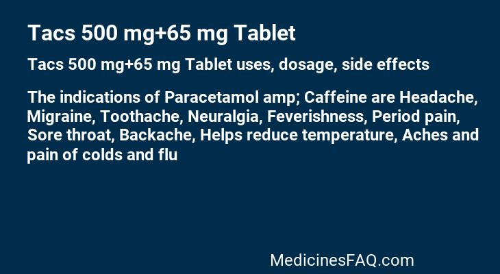 Tacs 500 mg+65 mg Tablet