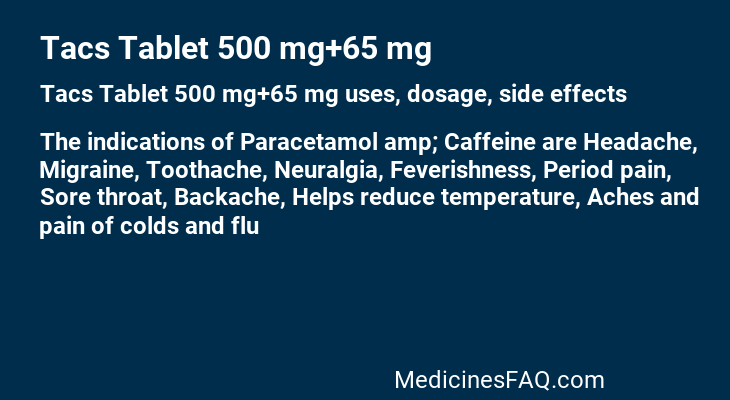 Tacs Tablet 500 mg+65 mg