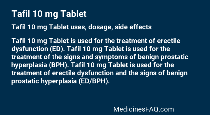 Tafil 10 mg Tablet