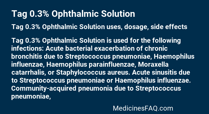 Tag 0.3% Ophthalmic Solution