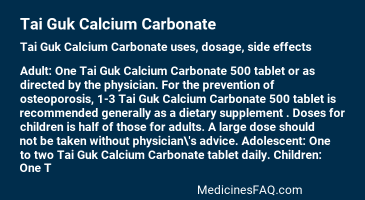 Tai Guk Calcium Carbonate
