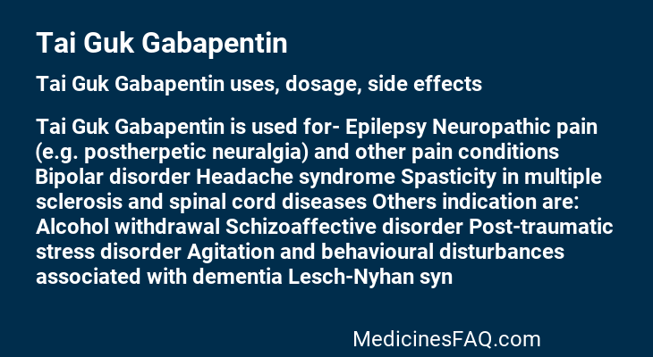 Tai Guk Gabapentin