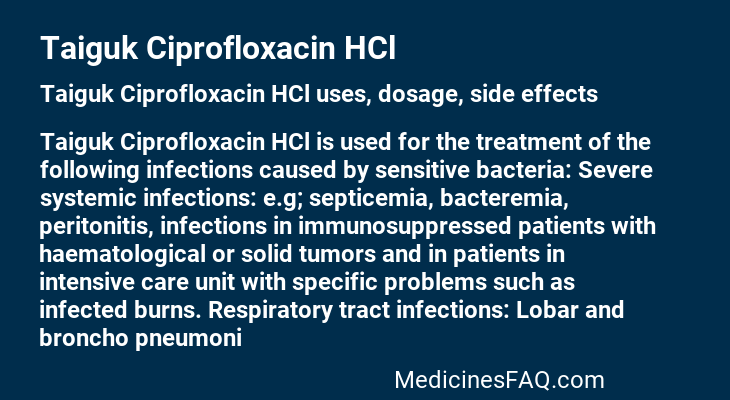 Taiguk Ciprofloxacin HCl