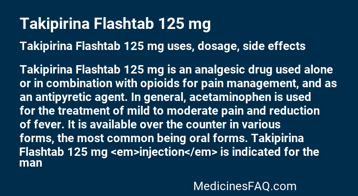 Takipirina Flashtab 125 mg