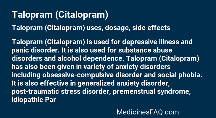 Talopram (Citalopram)