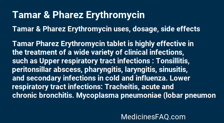 Tamar & Pharez Erythromycin