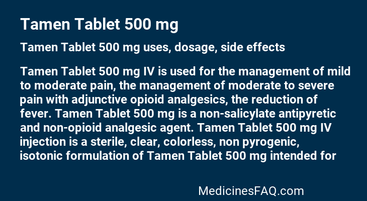 Tamen Tablet 500 mg