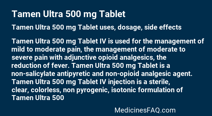 Tamen Ultra 500 mg Tablet