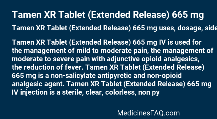 Tamen XR Tablet (Extended Release) 665 mg
