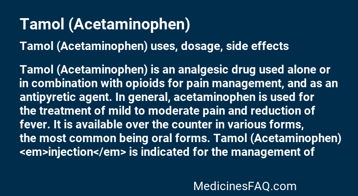 Tamol (Acetaminophen)