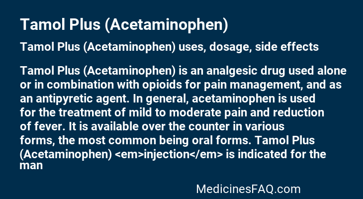 Tamol Plus (Acetaminophen)