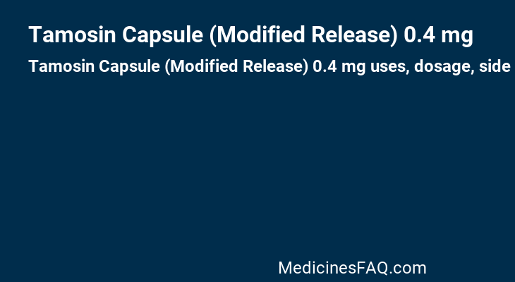 Tamosin Capsule (Modified Release) 0.4 mg