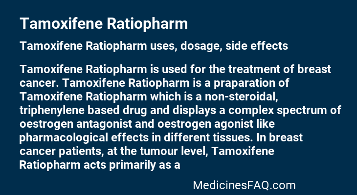 Tamoxifene Ratiopharm