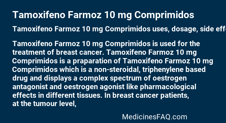 Tamoxifeno Farmoz 10 mg Comprimidos