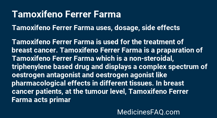 Tamoxifeno Ferrer Farma