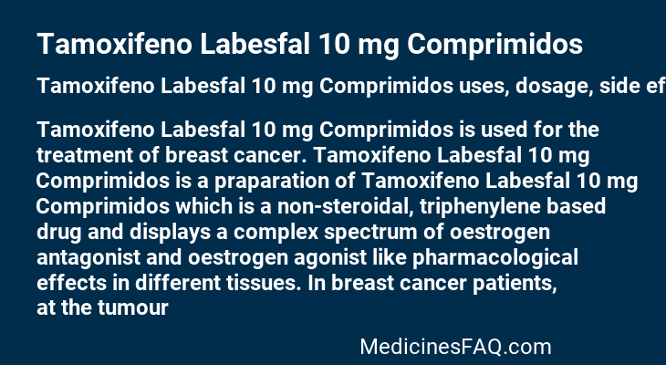 Tamoxifeno Labesfal 10 mg Comprimidos