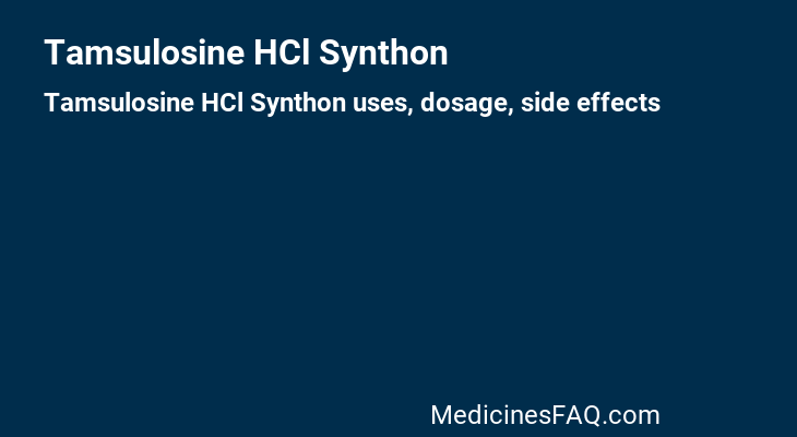 Tamsulosine HCl Synthon