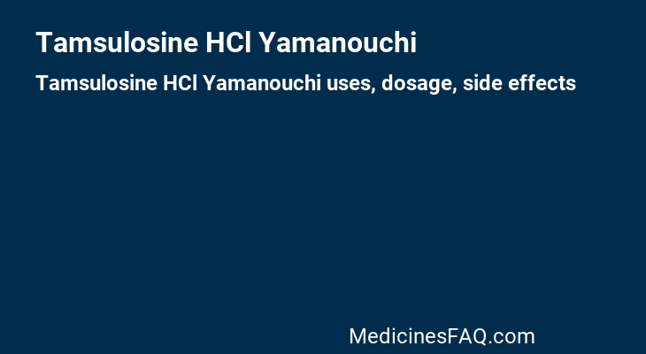 Tamsulosine HCl Yamanouchi